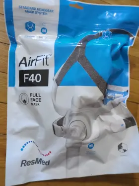 Resmed 619498646012 Airfit F40 Replacement Standard Headgear Mask System Sealed Medium