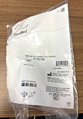 Resmed 62126 New Replacement Mirage Fx Frame System Wide Factory Sealed
