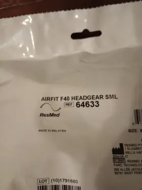 64633 Resmed Airfit F40 Headgear Sml