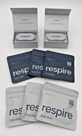 Respire 781005434846 Anti-snore Breathing Lot - Nose/sleep Strips/2 Reusable Containers New