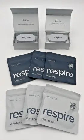 Respire 781005434846 Anti-snore Breathing Lot - Nose/sleep Strips/2 Reusable Containers New