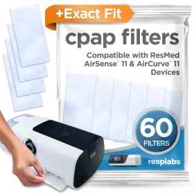 Resplabs Medical Inc. 850030671967 Cpap Filters Compatible With The Resmed Airsense 11 Machine Pack Of 60