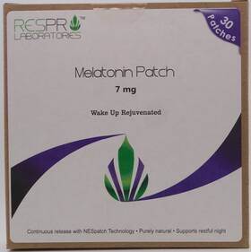 Respro Labs Mel7mg-30 Natural Melatonin Patch Sleep Aid 7 Mg Continuous Release-30