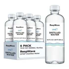 Respwave 789091141105 16.9 Oz 6-pack Distilled Water For Cpap Machines Made In Usa Use With Res
