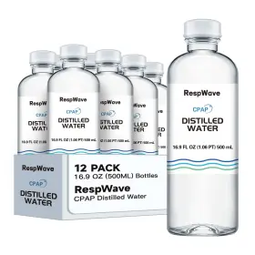 Respwave 789091141112 16.9 Oz 12-pack Distilled Water For Cpap Machines Made In Usa Use With Re