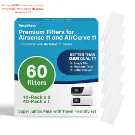 Wk-as11-60p Respwave 60-pack Premium Cpap Filters Compatible With Airsense 11 And Aircurve