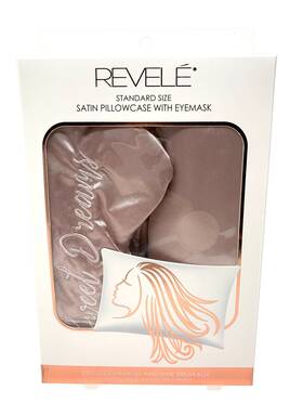 Revele 817833023829 Satin Pillowcase And Eye Mask Set