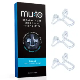 Rhinomed 349392000009 Mute By Nasal Dilator For Snore Reduction - Small 3pk Increase Airflow An