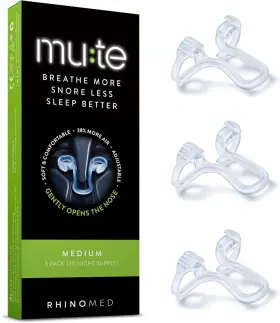 En-mute10med-xx Rhinomed Mute Nasal Dilator For Snore Reduction - Anti-snoring Aid 3 Pack Medium