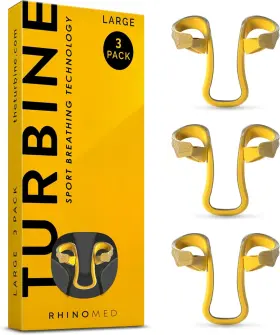 Turb30lge Rhinomed Turbine Nasal Dilator For Athletes - Pack Of 3 Large Yellow