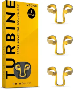 Turb30med Rhinomed Turbine Nasal Dilator For Athletes - Pack Of 3 Medium Yellow