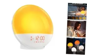 Cm026 Ricial Wake Up Light Sunrise Alarm Clock With 10 000 Lux Therapy White Noise