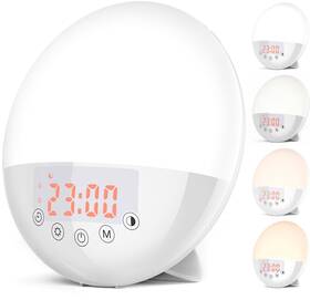 Ricial Ri-cl001 Wake Up Light 10000 Lux Uv Free Sun Lamp Sunrise Alarm Clock Dimmable 5 Bri