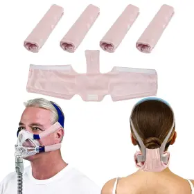Rjsfnkl 717974820229 4 Pcs Stain Cpap Strap Covers 1 Neck Pad Cover For C