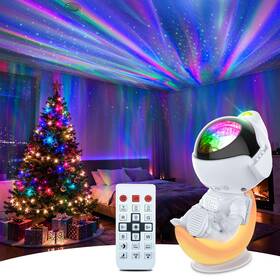 Rossetta Hj-xkd07 Astronaut Galaxy Projector Star For Bedroom Aurora White