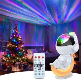 Hj-xkd07 Rossetta Astronaut Galaxy Projector Star For Bedroom Aurora White