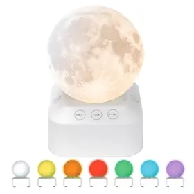 Rmq2 Rukico White Noise Sleep Machine With Moon Lamp Night Light 24 Soothing Sounds Adjus