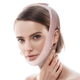 Rushforward 748305816666 Jawline Shaper Chin Strap For Sleeping Reusable V-line Mask M Pink