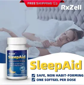 Rxzell 313109592575 Sleep Aid Diphenhydramine Hcl 50mg 220 Softgels Fall Asleep Faster