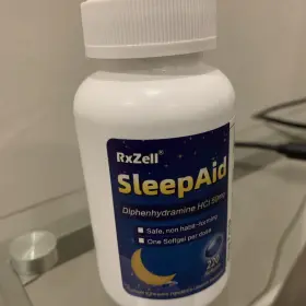 98798 Rxzell Sleep Aid Diphenhydramine Hcl 50mg 220 Softgels - Fall Asleep Faster