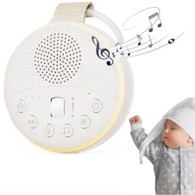Rythliber 784633218574 White Noise Sound Machine - For Sleep With Night Light 22 Soot