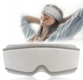 Xx0046qgnb Rythliber Modular Eye Mask Memory Foam Hot And Cold Compress Gray White