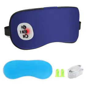 Sandking 607535709516 Cordless Heated Eye Massager With Cooling Pad Vibrating Heating Sleeping Ma