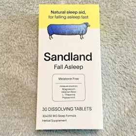 Sandland 850024538115 Fall Asleep Dissolving Tablets 30 Ct Melatonin Free Natural Sleep Aid