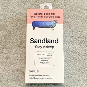 Sandland 850024538153 Stay Asleep Pills 3mg Melatonin 30 Count Herbal Natural Sleep Aid