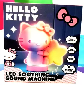 000116 Sanrio Hello Kitty Led Soothing Sound Machine Vibrant Lights Usb Powered
