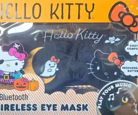 Sil-35o47 Sanrio Hello Kitty Halloween Bluetooth Wireless Eye Mask Rechargeable Black