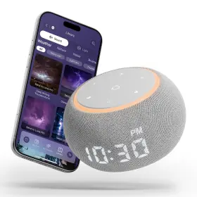 Hmnl-09 Santebee White Noise Sound Machine For Sleep Dual-stage Alarm&snooze Smart App Contr