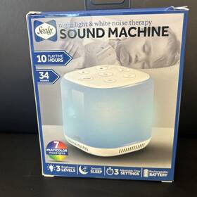 Sealy 805112085521 New Night Light And White Noise Therapy Sound Machine Rechargeable Battery