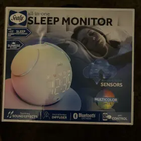 Sl-hw-df-500-wt Sealy All-in-one Smart Sleep Assist With Sound Machine Sunrise Alarm Clock New