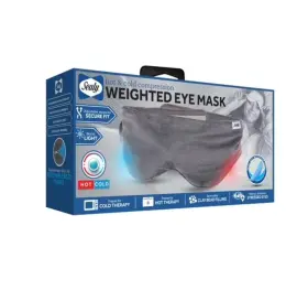 Sl-hw-ma-124-gy Sealy Sleep Eye Mask Upgraded Design With Removable Weighted Pack For Hot/cold Thera