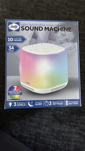 Sl-hw-sn-100-wt Sealy Sound Machine Night Light 10 Hours 34 Sounds Multicolor #6