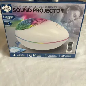 Sl-hw-sn-113-wt Sealy Sleep Aid /projector With Built-in Speaker Remote Bluetooth Nib