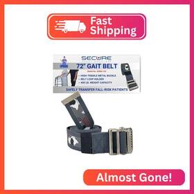 Secure Safety Solutions Sgbm-72c Gait Belt For Seniors With Metal Buckle 72 Inch - Trans