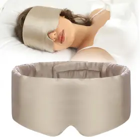 Seczipe 445044020011 100% Mulberry Silk Sleep Mask Eye For Women Man With Adjustable Band S
