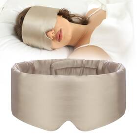 Seczipe Pe-as-ta1 100% Mulberry Silk Sleep Mask Eye For 1 Count Pack Of Taupe