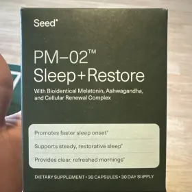 Rod-250811 Seed Pm-02 Sleep Restore Melatonin Ashwagandha Gaba 30 Capsules