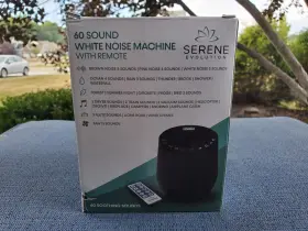 Serene Evolution 850034241081 White Noise Machine - 60 Sounds Black Sleep Sound For