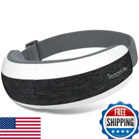 B08drr74k8 Serenelife Smart Eye Massager With Heat And Compression For Migraines Stress