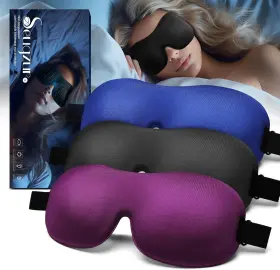 Seugzur 445031227218 Sleep-eye-mask-for-side-sleepers Light Blocking Eye Mask For Sleeping 3d Blacko