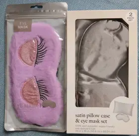 Shanghai Shengda 887458016070 2 Pc. Ivory Satin Sleep Set Includes Pillow Case Eye Mask Daughters