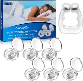 Shaostain 313050763703 Anti Snoring Devices Silicone Magnetic Nose Clip 6pcs Snore