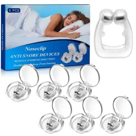 Shaostain 768476109749 Anti Snoring Devices Silicone Magnetic Nose Clip 6pcs Snore Stop