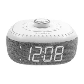 Sharp 049353005232 Sound Machine Alarm Clock With Bluetooth Speaker 6 High Fidelity Sleep