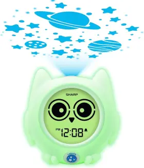 Spc1035 Sharp Ready To Wake Owl Sleep Trainer Kid S Clock Color Changing White