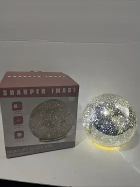 1004063 Sharper Image Mercury Glass Orb 6in Led String Light Rare